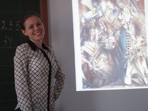 студ. 11-еп гр. Кулікова Анна з доповіддю Чотиривимірний простір у мистецтві
