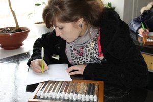 Марія Дей (НУБіПУ) під час виконання завдання