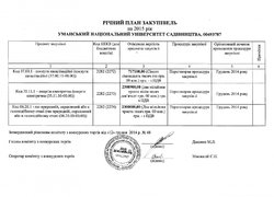 Орієнтовний річний план закупівель на 2015 рік