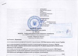 Зміни до плану використання бюджетних коштів на 2016 рік