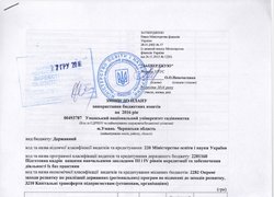 Зміни до плану використання бюджетних коштів на 2016 рік