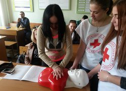 Зустріч студентів факультету менеджменту з головою Уманської міськрайонної організації Товариства Червоного Хреста