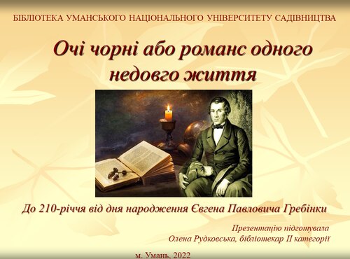 Віртуальний огляд «Очі чорні або романс одного недовгого життя»