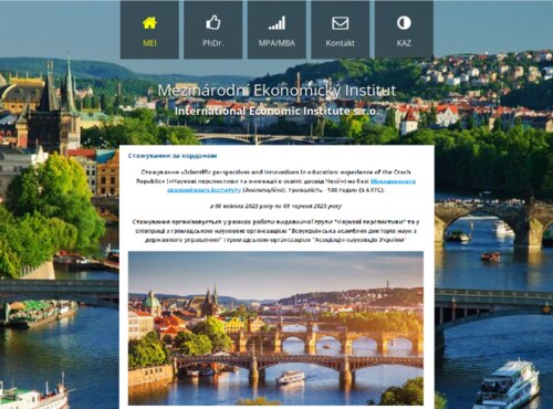 Міжнародне стажування «Scientific perspectives and innovations in education: experience of the Czech Republic»