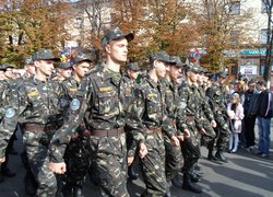 Кафедра військової підготовки Уманського НУС в колоні на День міста