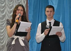 Ведучі конкурсу Інна Ганжа та Валентин Боровик